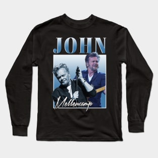 John J. Mellencamp Retro 90s Artwork Long Sleeve T-Shirt